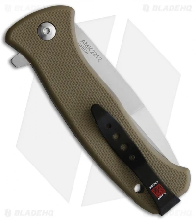 Al Mar Mini SERE 2020 Spring Assisted Knife Coyote GFN (3" Satin) 4 Al Mar Mini SERE 2020 Spring Assisted Knife Coyote GFN (3" Satin) - Image 2