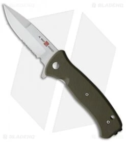 Al Mar Mini SERE 2020 Spring Assisted Knife OD Green GFN (3" Satin Serr)