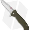 Al Mar SERE 2020 Spring Assisted Knife OD Green GFN (3.6" Satin Serr) -Swiz Knives Shop Al Mar Mini SERE 2020 SA OD Green GFN Satin Serr BHQ 100793 jr