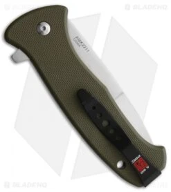 Al Mar SERE 2020 Spring Assisted Knife OD Green GFN (3.6" Satin Serr) -Swiz Knives Shop Al Mar Mini SERE 2020 SA OD Green GFN Satin Serr BHQ 100793 jr spine