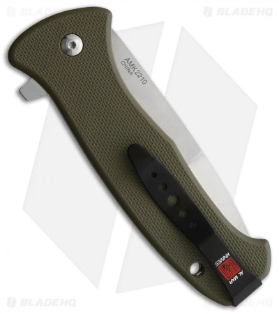 Al Mar SERE 2020 Spring Assisted Knife OD Green GFN (3.6" Satin) 4 Al Mar SERE 2020 Spring Assisted Knife OD Green GFN (3.6" Satin) - Image 2