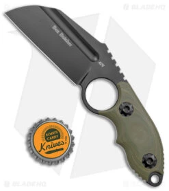 Andre De Villiers Box Butcher Fixed Blade Knife OD Green G-10 (3.75" Black) -Swiz Knives Shop Andre de Villiers Box Butcher Fixed Blade OD Green G 10 Black BHQ 144117 jr bottlecap