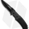 Bad Blood Liner Lock Pocket Knife G-10/Carbon Fiber (3.3" Black Serr) 2 Bad Blood Liner Lock Pocket Knife G-10/Carbon Fiber (3.3" Black Serr) -Swiz Knives Shop Bad Blood LL Pocket Knife G 10 CF Black Serr BHQ 39112 jr
