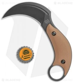 Bastinelli Creations B.A.K. Karambit Fixed Blade Knife Coyote G-10 (3.25" Black) -Swiz Knives Shop Bastinelli Creations B.A.K 3D Coyote BHQ 115145 jr bottlecap