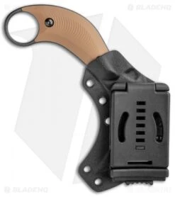Bastinelli Creations B.A.K. Karambit Fixed Blade Knife Coyote G-10 (3.25" Black) -Swiz Knives Shop Bastinelli Creations B.A.K 3D Coyote BHQ 115145 jr sheath