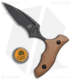 Bastinelli Creations MANAIA Push Dagger Coyote G-10 (3.75" Black Stonewash) -Swiz Knives Shop Bastinelli Creations MANAIA Push Dagger Coyote G 10 Black SW BAS219C BHQ 96982 jr bottlecap