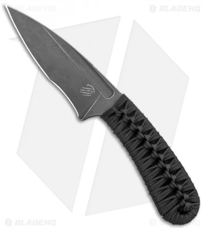 Bastinelli Creations SIN Fixed Blade Knife Menuki (3.75" Black SW) -Swiz Knives Shop Bastinelli Creations Sin Fixed Blade Menuki Black Black SW BHQ 124357 jr