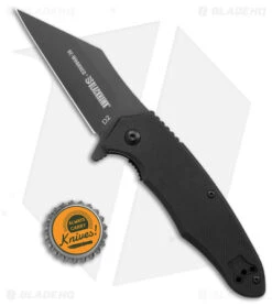 Blackhawk Be-Wharned Sideliner Knife Black G-10 (3.25" Black Plain) -Swiz Knives Shop Blackhawk Be Wharned G 10 Sideliner DLC Black BHQ 178056 jr bottlecap