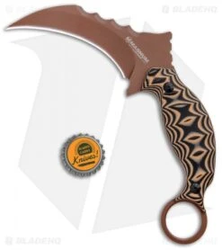 Boker Magnum Raptors Claw Fixed Blade Black/Orange G-10 (4.5" Brown) BOM02SC032 -Swiz Knives Shop Boker Magnum Raptors Claw Black Orange G 10 Brown BOM02SC032 BHQ 94800 jr bottlecap
