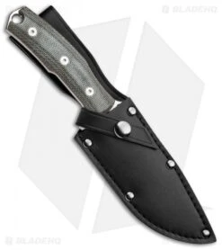 Boker Magnum Vox 2021 Collection Fixed Blade Knife Black Micarta (5.3" Satin) -Swiz Knives Shop Boker Magnum Vox 2021 Collection Fixed Blade Satin 02MAG2021 BHQ 121274 jr sheath