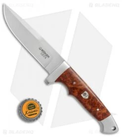 Boker Vollintegral 2.0 1674 Fixed Blade Knife Amboina Root Wood (4.6" Satin) -Swiz Knives Shop Boker Vollintegral 2 1674 ambonia root wood satin BHQ 71011 er bottlecap