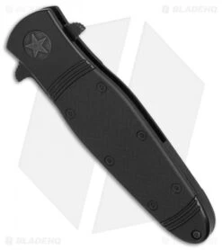 CRKT Bombastic Frame Lock Knife Black GFN (3.3" Black) K345KKSP -Swiz Knives Shop CRKT Bombastic Black Plain Edge BHQ 78172 er spine