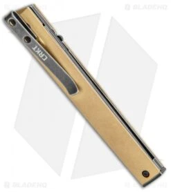 CRKT CEO Liner Lock Blade HQ Exclusive Knife Brass (3.11" Black Stonewash D2) 8 CRKT CEO Liner Lock Blade HQ Exclusive Knife Brass (3.11" Black Stonewash D2) -Swiz Knives Shop CRKT Brass CEO LL Black SW BHQ 113987 jr side