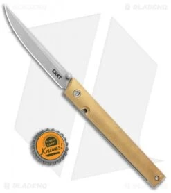 CRKT CEO Liner Lock Blade HQ Exclusive Knife Brass (3.1" Stonewash D2) 9 CRKT CEO Liner Lock Blade HQ Exclusive Knife Brass (3.1" Stonewash D2) -Swiz Knives Shop CRKT Brass CEO LL SW BHQ 113999 jr bottlecap