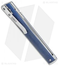CRKT CEO Liner Lock Knife Blue Linen Micarta (3.1" Satin S35VN) BHQ Exclusive 8 CRKT CEO Liner Lock Knife Blue Linen Micarta (3.1" Satin S35VN) BHQ Exclusive -Swiz Knives Shop CRKT CEO Liner Lock Knife Blue Linen Micarta 3.1in Satin S35VN BHQ Exclusive 7096BLS35 BHQ 117054 LS Side