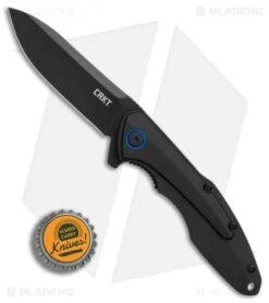 CRKT Caligo Liner Lock Flipper Knife Black Al (3.1" Black) 6215 9 CRKT Caligo Liner Lock Flipper Knife Black Al (3.1" Black) 6215 -Swiz Knives Shop CRKT Caligo Black Al black BHQ 76683 er bottlecap