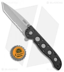 CRKT Carson M16-12Z Folding Tanto Flipper Knife Zytel (3" Bead Blast Serr) -Swiz Knives Shop CRKT Carson M16 12Z Folding Tanto Zytel BB Serr BHQ 8902 jr bottlecap