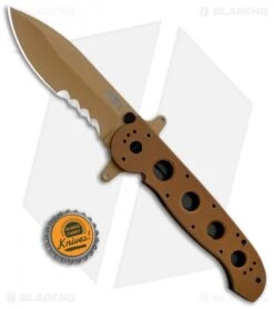 CRKT Carson M21-14DSFG Special Forces Flipper Knife Tan G-10 (3.875" Serr) 9 CRKT Carson M21-14DSFG Special Forces Flipper Knife Tan G-10 (3.875" Serr) -Swiz Knives Shop CRKT Carson M21 14DSFG Special Forces Flipper Tan G 10 Serr BHQ 4983 jr 1 bottlecap
