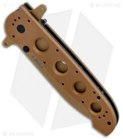 CRKT Carson M21-14DSFG Special Forces Flipper Knife Tan G-10 (3.875" Serr) 7 CRKT Carson M21-14DSFG Special Forces Flipper Knife Tan G-10 (3.875" Serr) -Swiz Knives Shop CRKT Carson M21 14DSFG Special Forces Flipper Tan G 10 Serr BHQ 4983 jr 1 spine