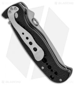 CRKT Crawford Falcon Liner Lock Knife Black Zytel (3" Satin Serr) 6242 8 CRKT Crawford Falcon Liner Lock Knife Black Zytel (3" Satin Serr) 6242 -Swiz Knives Shop CRKT Crawford Falcon LL Black Zytel Satin Serr 6242 BHQ 87729 jr side