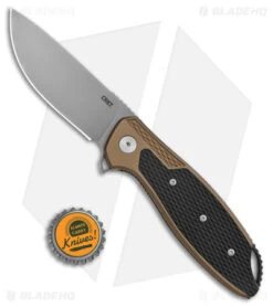 CRKT Ken Onion Jake Liner Lock Knife Bronze Aluminum (3.32" Bead Blast) -Swiz Knives Shop CRKT Ken Onion Jake LL Bronze Aluminum BB BHQ 178669 jr bottlecap