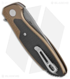 CRKT Ken Onion Jake Liner Lock Knife Bronze Aluminum (3.32" Bead Blast) -Swiz Knives Shop CRKT Ken Onion Jake LL Bronze Aluminum BB BHQ 178669 jr side