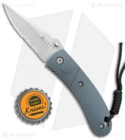 CRKT Lightfoot Urban Shark Liner Lock Knife Gray (2.5" Satin Serr) -Swiz Knives Shop CRKT Lightfoot Urban Shark LL Gray Satin Serr LUS 11 BHQ 75703 jr bottlecap
