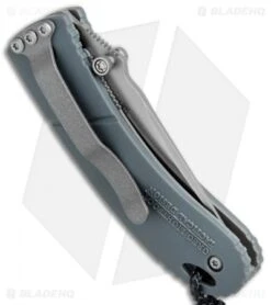 CRKT Lightfoot Urban Shark Liner Lock Knife Gray (2.5" Satin Serr) -Swiz Knives Shop CRKT Lightfoot Urban Shark LL Gray Satin Serr LUS 11 BHQ 75703 jr side