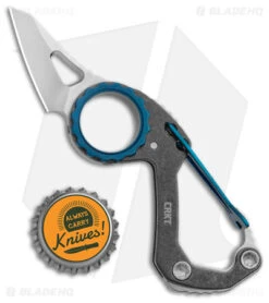 CRKT Mike Bond Compano Sheepsfoot Slip Joint Knife Carabiner (1.44" Satin) -Swiz Knives Shop CRKT Mike Bond Compano Sheepsfootf SJ Carabiner Satin BHQ 145867 jr bottlecap