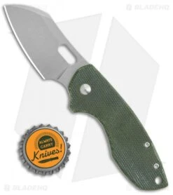 CRKT Pilar Exclusive Frame Lock Knife Green Micarta (2.4" Stonewash D2) -Swiz Knives Shop CRKT Pilar FL Green Micarta SW D2 BHQ 113628 jr bottlecap