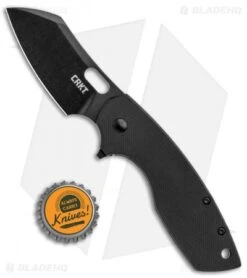 CRKT Pilar Large Frame Lock Flipper Knife Black G-10 (2.62" Black D2) 5315GKD2 -Swiz Knives Shop CRKT Pilar Large FL Flipper Black G 10 Black D2 5315GKD2 BHQ 92293 jr bottlecap