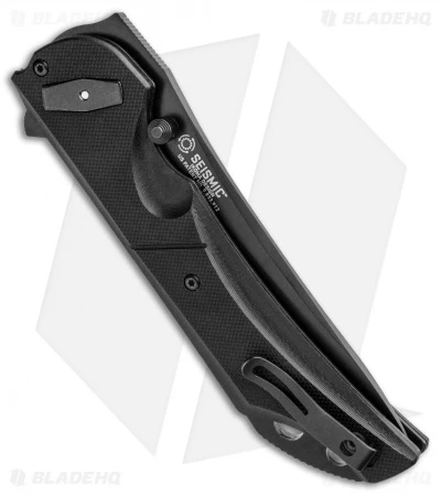 CRKT Seismic Deadbolt Lock Knife Black G-10 (4" Black Serr) 5401K 5 CRKT Seismic Deadbolt Lock Knife Black G-10 (4" Black Serr) 5401K - Image 3