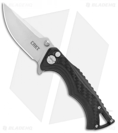 CRKT Tighe BT Fighter Compact Plunge Lock Knife Black GRN (2.875" SW) 5220 3 CRKT Tighe BT Fighter Compact Plunge Lock Knife Black GRN (2.875" SW) 5220