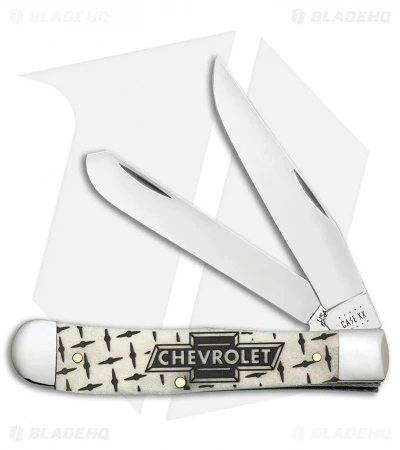 Case Cutlery Chevrolet Trapper Knife 4.25" Natural Bone (6254 SS) 33700 3 Case Cutlery Chevrolet Trapper Knife 4.25" Natural Bone (6254 SS) 33700