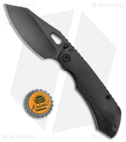 Custom Knife Factory Rotten EVO 3.0 Frame Lock Knife Black (4" Black DLC) -Swiz Knives Shop Custom Knife Factory Rotten EVO 3.0 Black DLC BHQ 176855 jr bottlecap