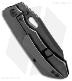 Custom Knife Factory Rotten EVO 3.0 Frame Lock Knife Black (4" Black DLC) -Swiz Knives Shop Custom Knife Factory Rotten EVO 3.0 Black DLC BHQ 176855 jr side