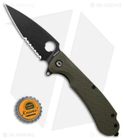 Daggerr Discover Knives Resident Liner Lock Knife Olive FRN (3.5" Black) -Swiz Knives Shop Dagger Discover KNives Resident LLK Olive FRN 3in Black BHQ 180534 td size