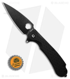 Daggerr Discover Knives Resident Liner Lock Knife Black FRN (3.5" Black) -Swiz Knives Shop Daggerr Discover Knives Resident LLK Black FRN 3in Black BHQ 180528 td size