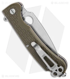 Daggerr Discover Knives Resident Liner Lock Knife Olive FRN (3.5" Stonewash) -Swiz Knives Shop Daggerr Discover Knives Urban2 Olive FRN SW U2FRNOLSW BHQ 180540 KC side