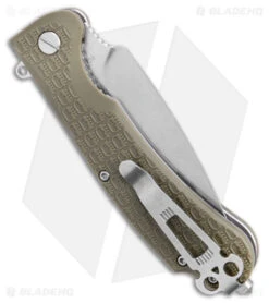 Daggerr Discover Knives Urban2 Liner Lock Knife Olive FRN (3.5" Stonewash) -Swiz Knives Shop Daggerr Discover Knives Wocket Olive SW WKFRNOLSWSR BHQ 180550 KC side 1