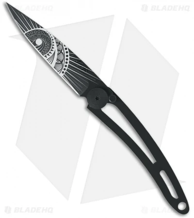 Deejo Yin & Yang 15g Frame Lock Knives Satin / Black - Set Of 2 4 Deejo Yin & Yang 15g Frame Lock Knives Satin / Black - Set Of 2 - Image 2