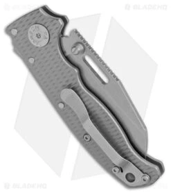 Demko Knives AD20.5 Shark Foot Shark Lock Knife Textured Titanium (3" SW 3V) 8 Demko Knives AD20.5 Shark Foot Shark Lock Knife Textured Titanium (3" SW 3V) -Swiz Knives Shop Demko Knives AD20.5 Shark Foot Shark Lock Textured Ti SW BHQ 174772 jr side