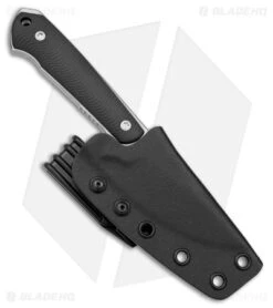 Dervish Knives Prima Fixed Blade Knife Black G-10 (3.5" Two-Tone) -Swiz Knives Shop Dervish Prima Fixed Blade Black G 10 TT Satin SW BHQ 179716 jr sheath