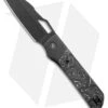 Divo Knives Stout Frame Lock Knife Titanium/Aluminum Foil Carbon Fiber (3" BW) -Swiz Knives Shop Divo Knives Stout FL Ti Aluminum Foil CF Black Wash BHQ 176275 jr