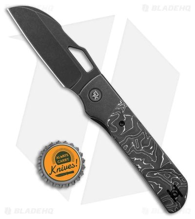 Divo Knives Stout Frame Lock Knife Titanium/Aluminum Foil Carbon Fiber (3" BW) 9 Divo Knives Stout Frame Lock Knife Titanium/Aluminum Foil Carbon Fiber (3" BW) - Image 7