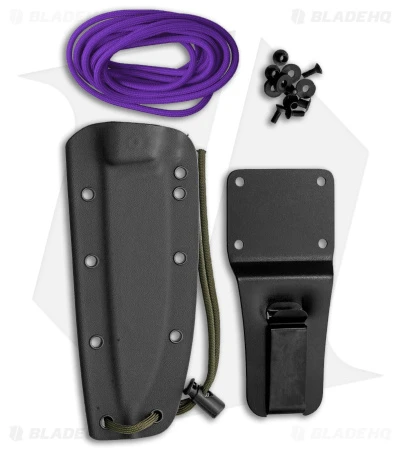 EKA RTG-1 Fixed Blade Knife Purple Paracord (5.7" Powder Coated 1095) 4 EKA RTG-1 Fixed Blade Knife Purple Paracord (5.7" Powder Coated 1095) - Image 2