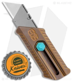 EOS X Chaves Customized CHUB Bronzed Titanium (1" Satin Utility Blade) -Swiz Knives Shop EOS Chaves Customized CHUB Bronze Blue Utility Blade BHQ 167556 jr bottlecap