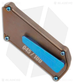 EOS X Chaves Customized CHUB Bronzed Titanium (1" Satin Utility Blade) -Swiz Knives Shop EOS Chaves Customized CHUB Bronze Blue Utility Blade BHQ 167556 jr side