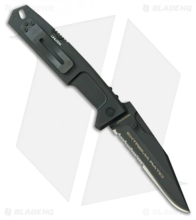 Extrema Ratio M.P.C. Lock Back Knife Black Aluminum (4.5" Black Serr) 4 Extrema Ratio M.P.C. Lock Back Knife Black Aluminum (4.5" Black Serr) - Image 2