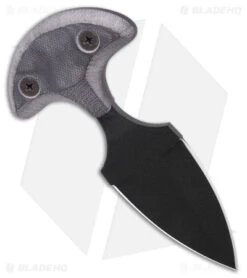 GTI Push Dagger Knife Gray Micarta (2.6" Black) -Swiz Knives Shop GTI Push Dagger Gray Micarta Black BHQ 158120 jr spine